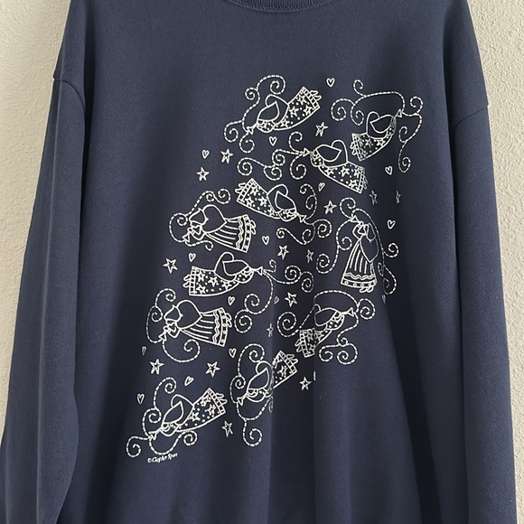 Vintage gopher sport sweatshirt size large angels blowing horn - Picture 2 of 4